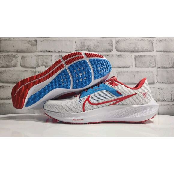 Nike Air Zoom Pegasus 40 Delaware State Hornets Men's Running Size 10 DZ5955-100 - Picture 1 of 6